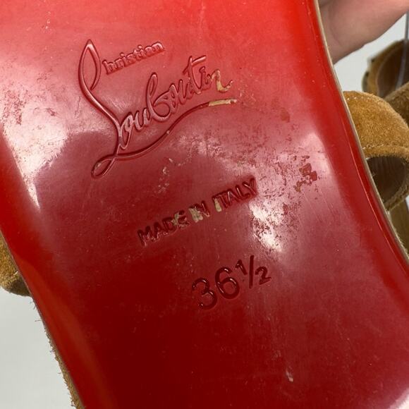 Christian Louboutin Galerietta Flat Studded Sandals Size 36.5 - Picture 12 of 13